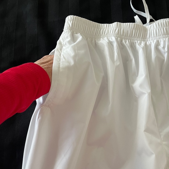 Wenlow Mens wide leg white sports pant - Picture 4 of 9